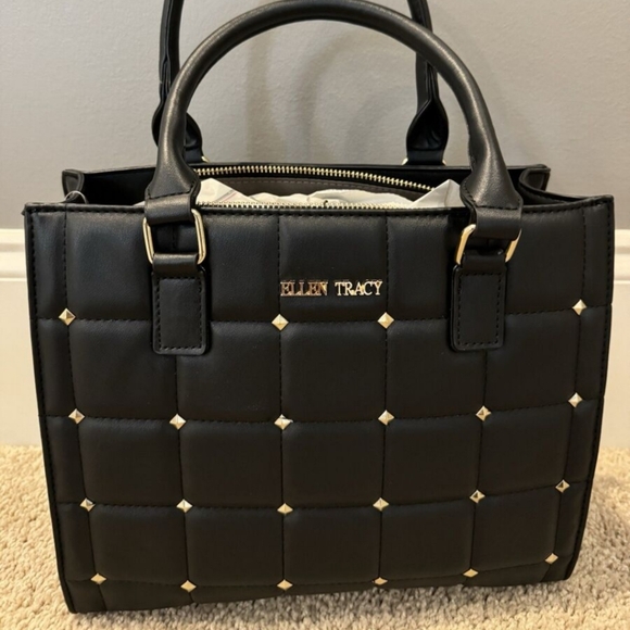 Ellen Tracy Handbags - Ellen Tracy Black Quilted Handbag